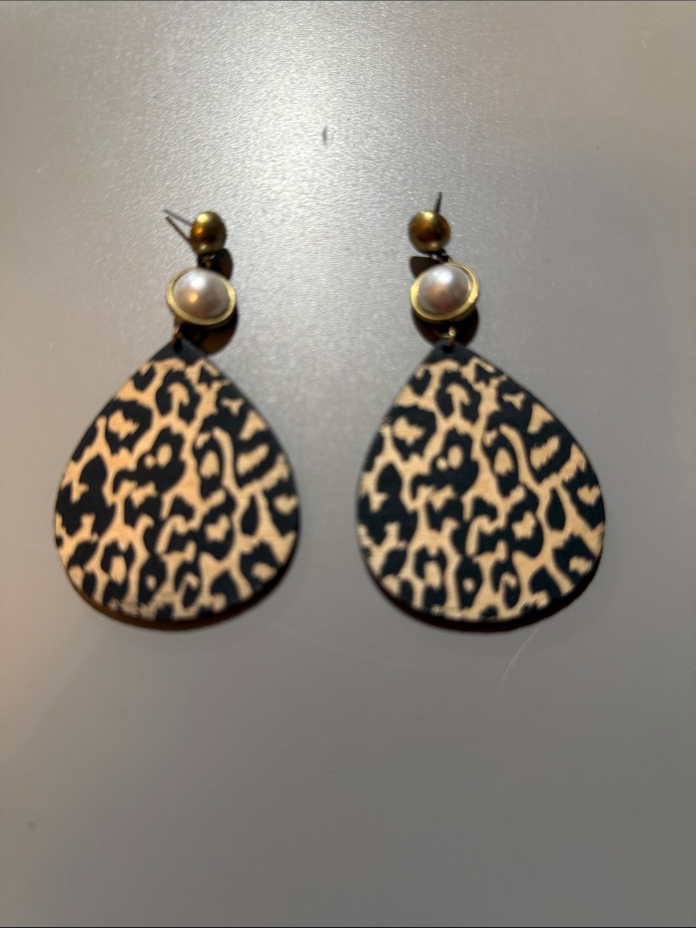 Premier Designs Leopard Teardrop Dangle Earrings